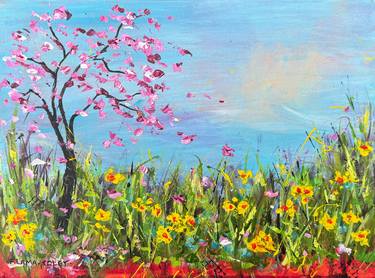 Original Expressionism Floral Paintings by Francoise Lama-Solet