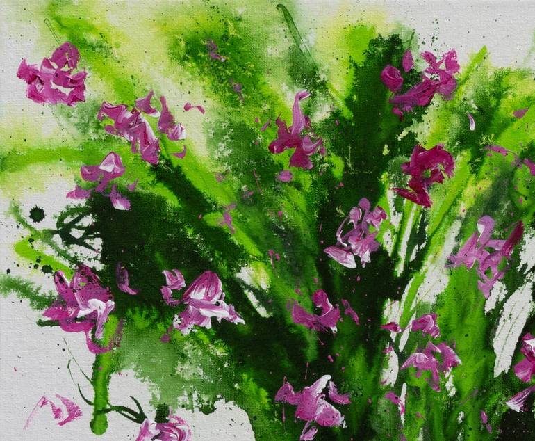 Original Contemporary Floral Painting by Francoise Lama-Solet