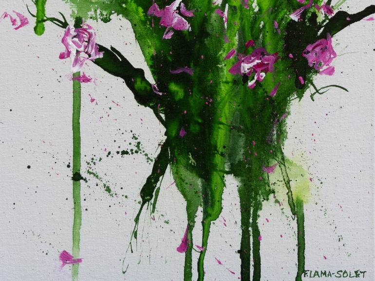 Original Contemporary Floral Painting by Francoise Lama-Solet