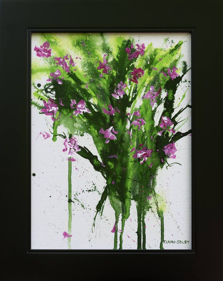 Original Contemporary Floral Painting by Francoise Lama-Solet