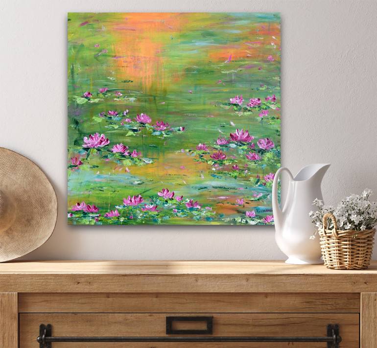 Original Contemporary Floral Painting by Francoise Lama-Solet
