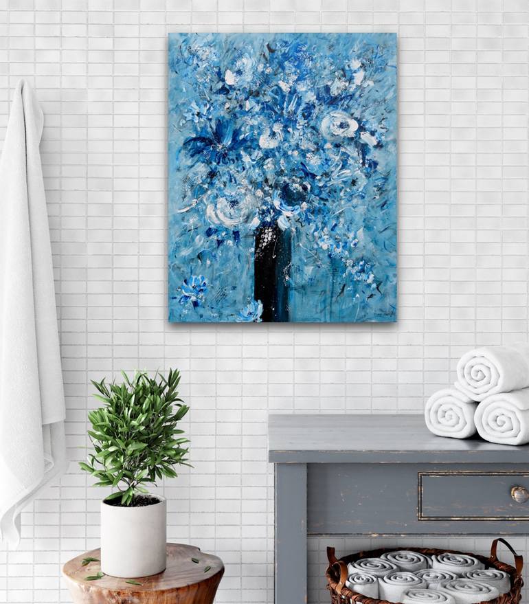 Original Impressionism Floral Painting by Francoise Lama-Solet