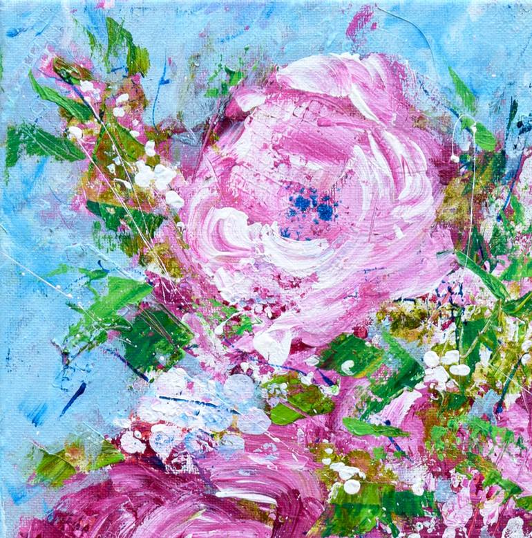 Original Impressionism Floral Painting by Francoise Lama-Solet