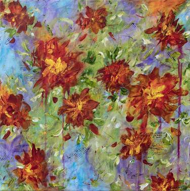 Original Floral Painting by Francoise Lama-Solet