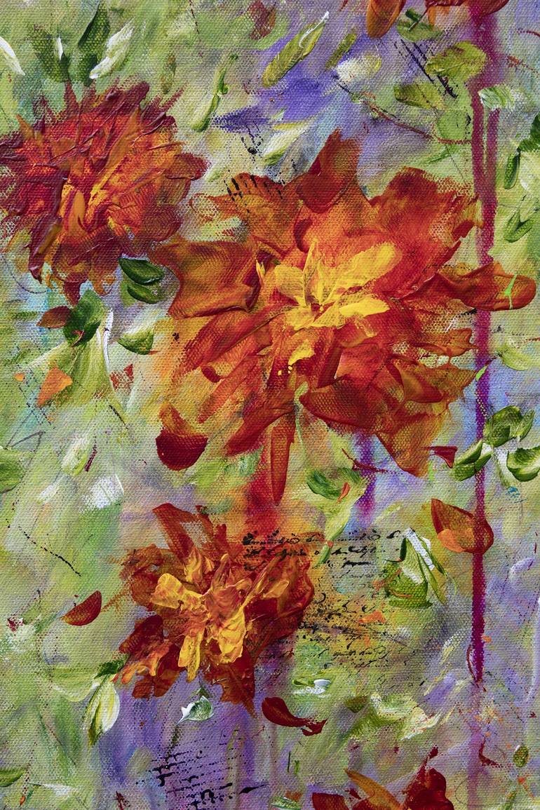 Original Contemporary Floral Painting by Francoise Lama-Solet