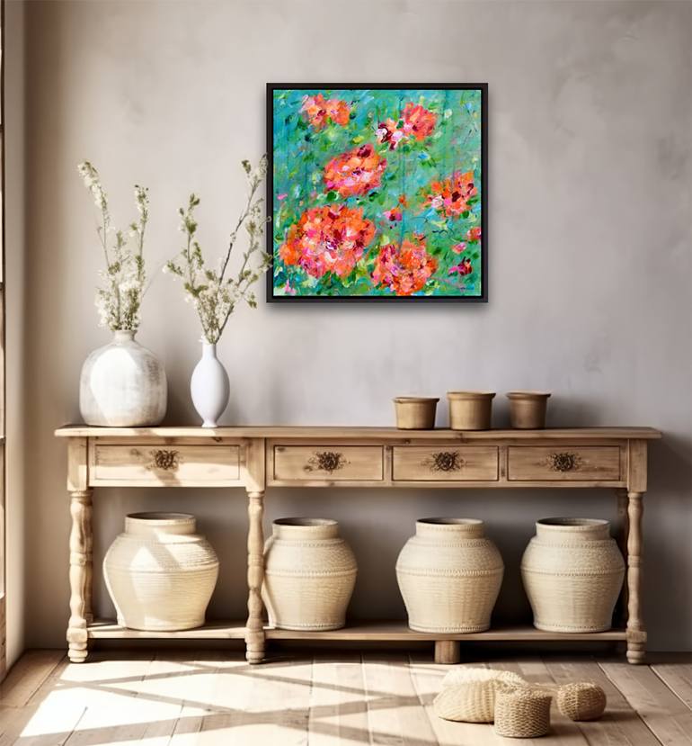 Original Contemporary Floral Painting by Francoise Lama-Solet