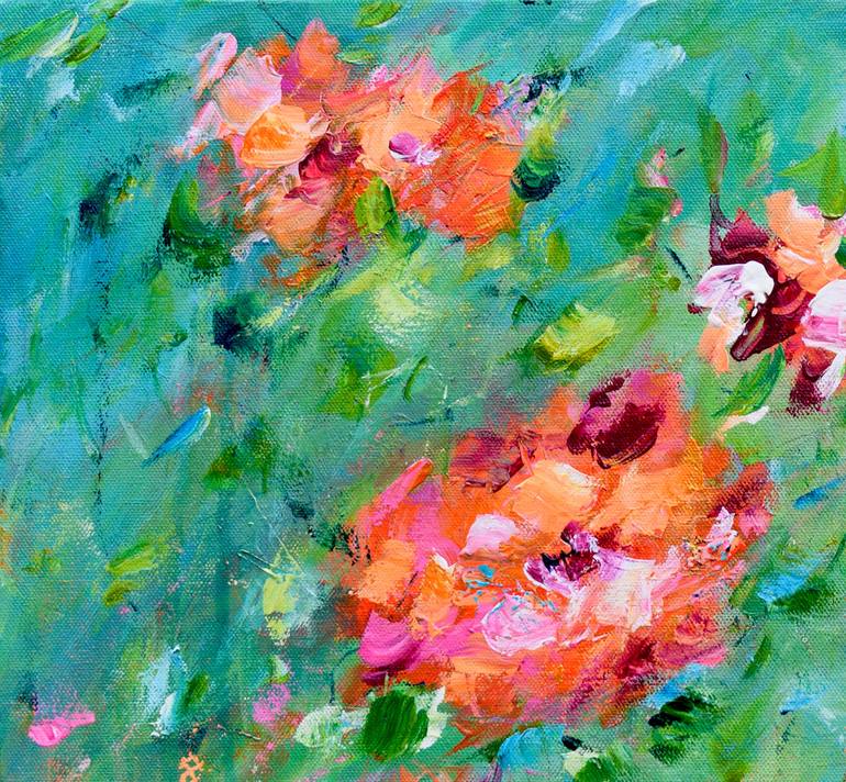 Original Contemporary Floral Painting by Francoise Lama-Solet