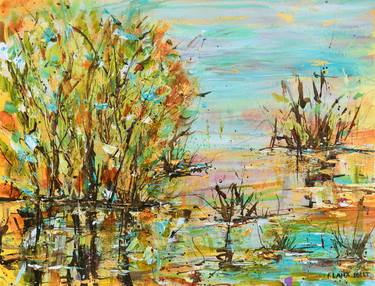 Original Contemporary Landscape Painting by Francoise Lama-Solet