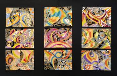 Original Art Deco Abstract Paintings by Peter Carr
