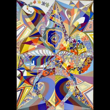 Original Art Deco Abstract Painting by Peter Carr
