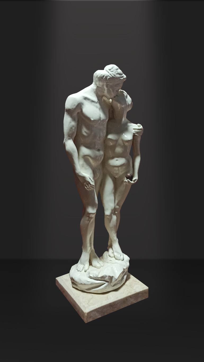 Original Art Deco Love Sculpture by Miraga Shahbazov