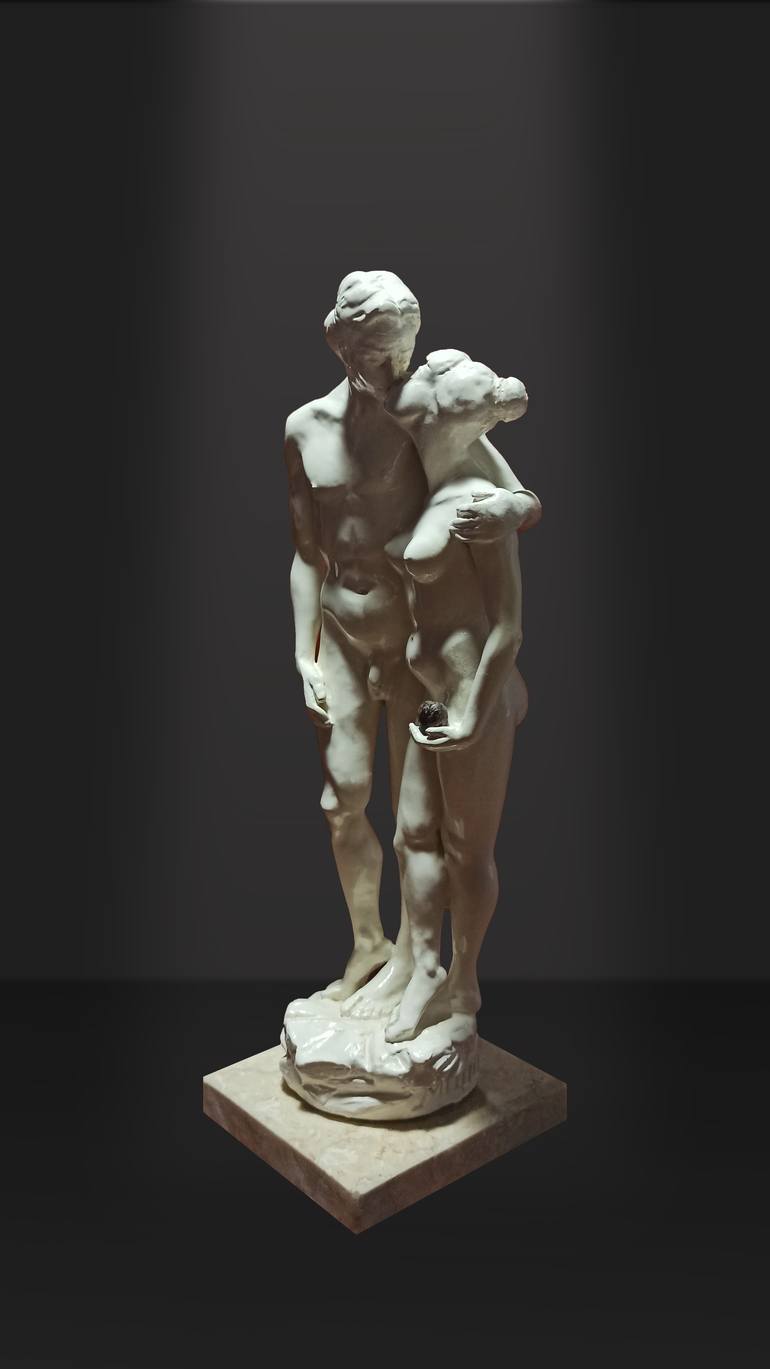 Original Art Deco Love Sculpture by Miraga Shahbazov