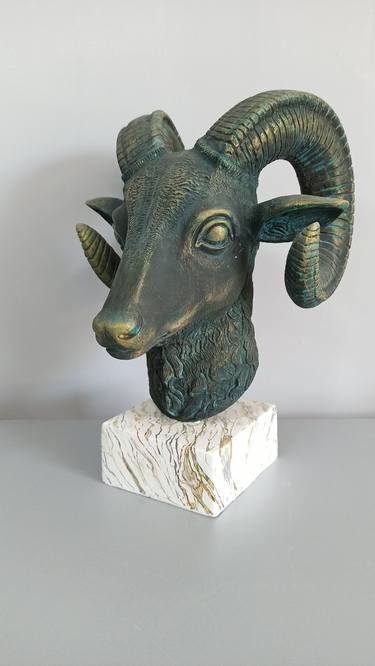 “Ram head” “Sculpture of a ram” thumb