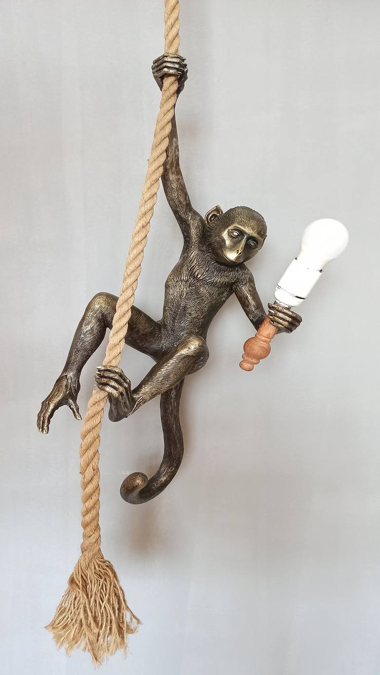 “Monkey sculpture”, “Monkey lamp” - Print