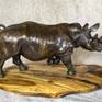 White rhino: bronze, wild olive base. Mike Exelby
