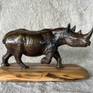 Black rhino: bronze, wild olive base. Mike Exelby
