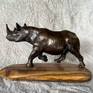 Black rhino: bronze, wild olive base. Mike Exelby