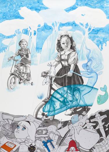 Print of Surrealism Children Collage by Valentina Campagni