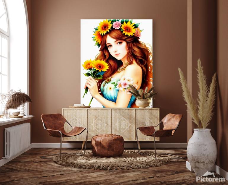Original Art Deco Botanic Digital by Monika Sh