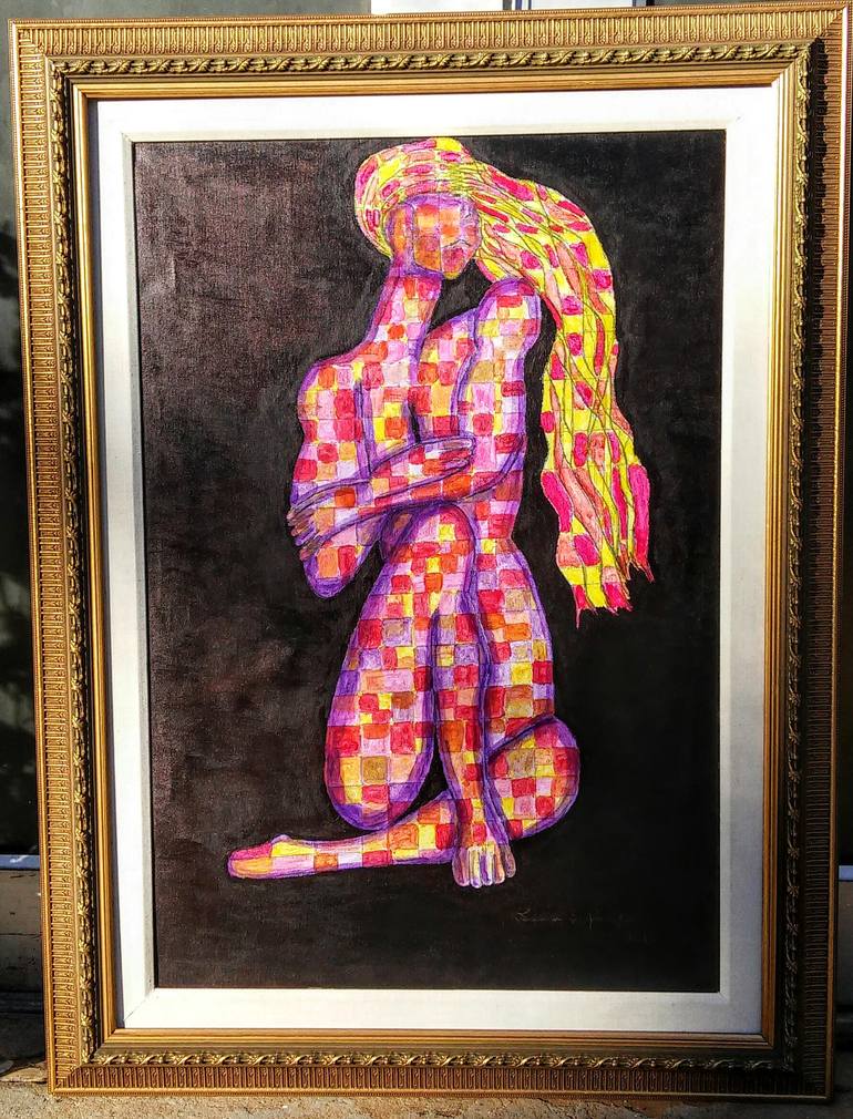 Original Expressionism Nude Painting by Darren Baylor