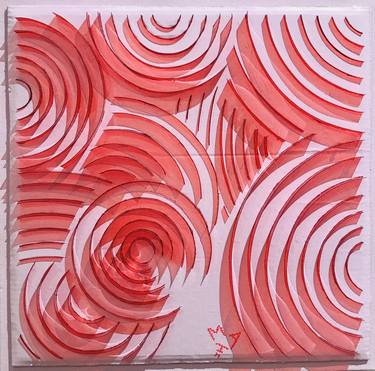 Original Abstract Water Mixed Media by Maïlys Ngala