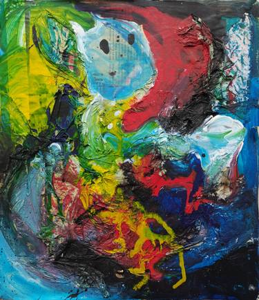 Original Abstract Fantasy Mixed Media by Tharuka Peiris