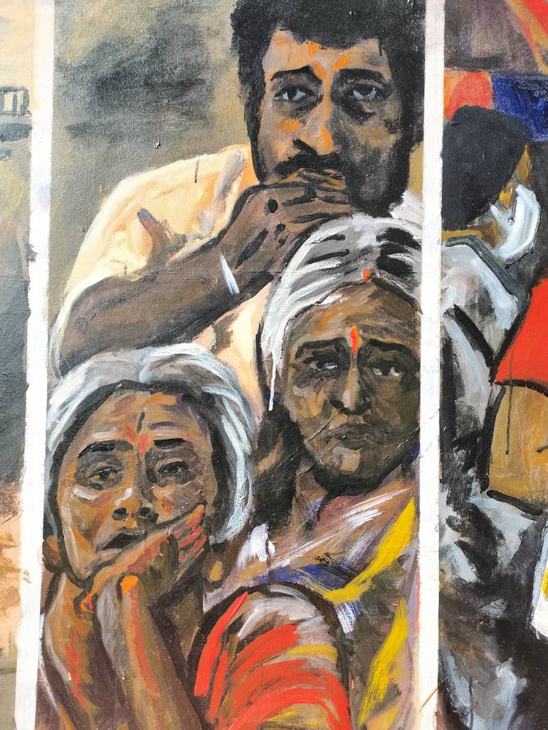 Original Expressionism Political Painting by Tharuka Peiris