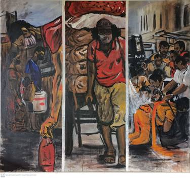 Original Impressionism Political Paintings by Tharuka Peiris