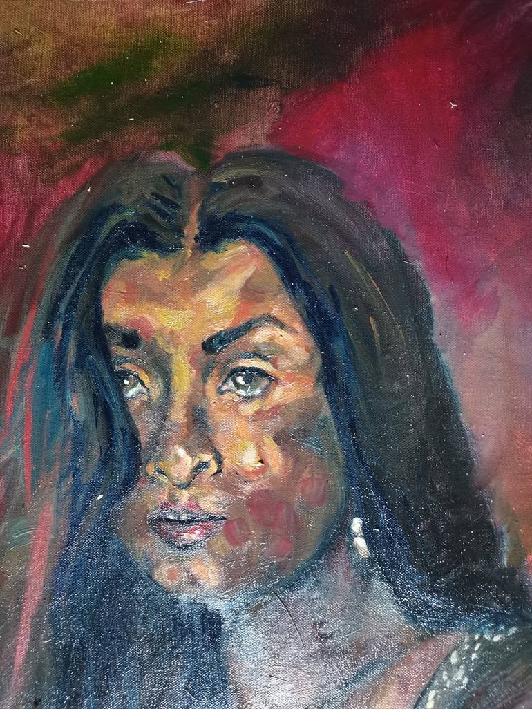 Original Modern Portrait Painting by Tharuka Peiris