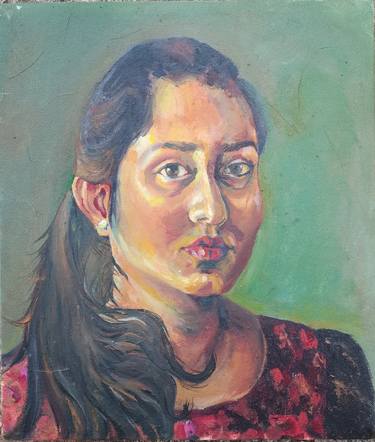 Original Expressionism People Painting by Tharuka Peiris