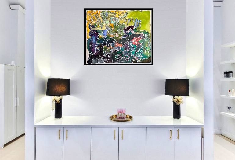 Original Abstract Painting by Jean Philippe JANVRIN