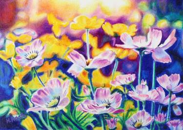 Original Art Deco Botanic Drawing by Holly Heath
