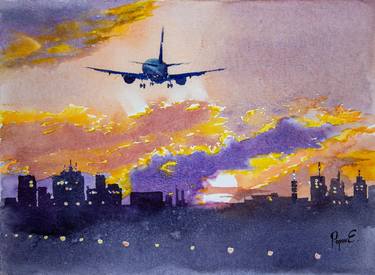 Print of Airplane Paintings by Eugene Popov