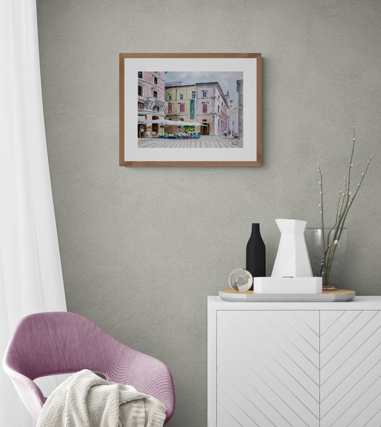Original Contemporary Architecture Painting by Eugene Popov