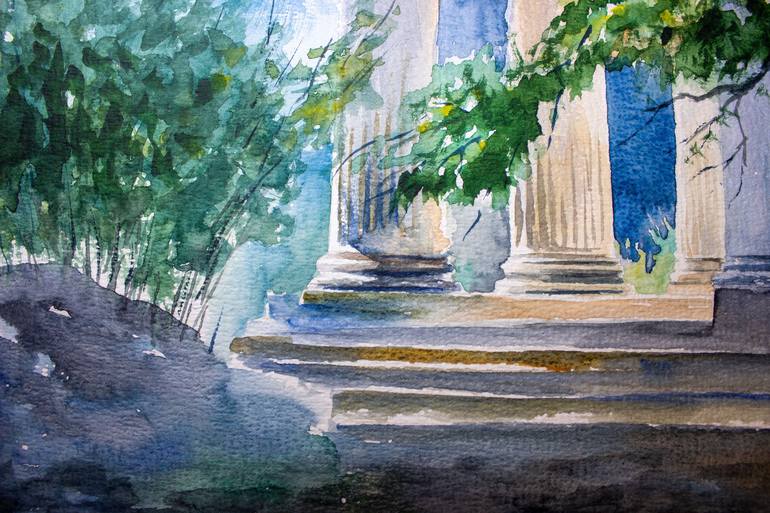 Original Impressionism Architecture Painting by Eugene Popov
