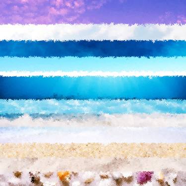 Print of Abstract Beach Digital by Dip Vay