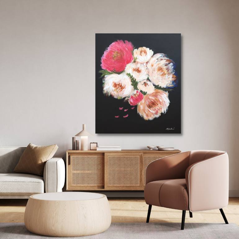 Original Floral Painting by Marta Jabcoń