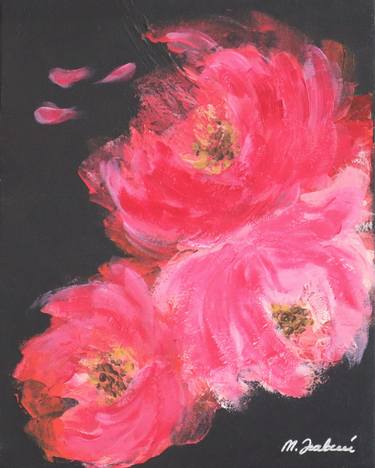 Original Abstract Floral Paintings by Marta Jabcoń