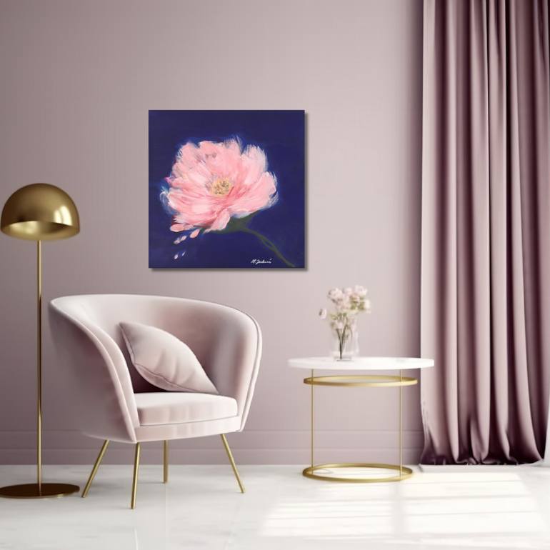 Original Abstract Floral Painting by Marta Jabcoń