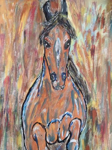 Print of Abstract Horse Paintings by ABHIJEET MADNOORKAR
