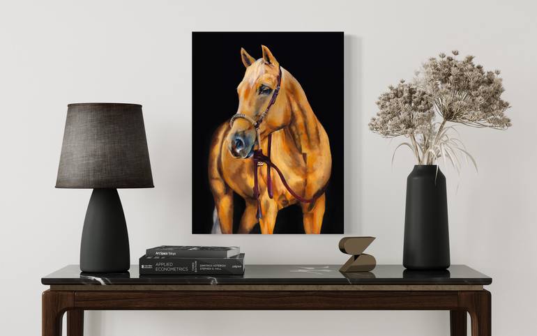 Original Contemporary Horse Painting by Alyssa Mcbride