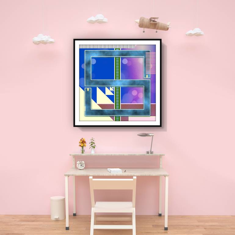 Original Art Nouveau Abstract Printmaking by Andy Edward Zhao