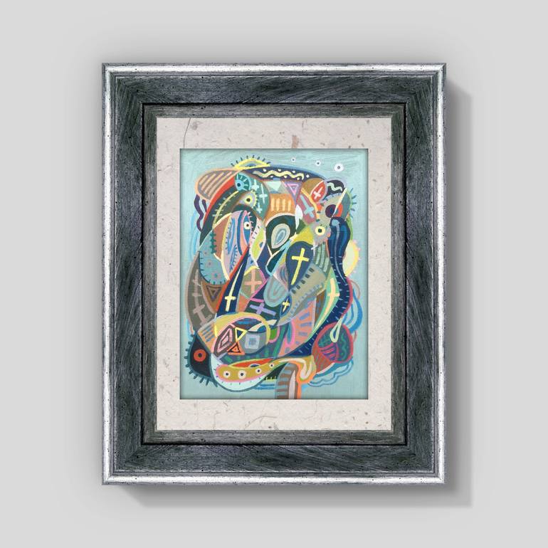 Original Abstract Expressionism Religion Painting by Andy Edward Zhao