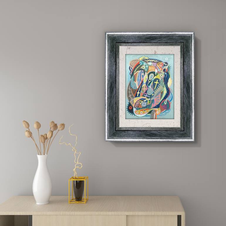 Original Abstract Expressionism Religion Painting by Andy Edward Zhao