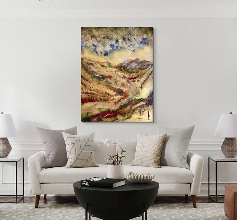 Original Abstract Landscape Painting by Helen Pittick