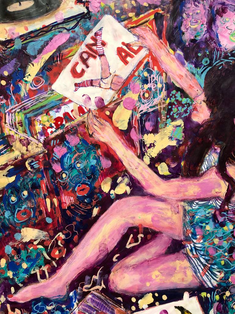 Original Expressionism Women Painting by Romano Valsky