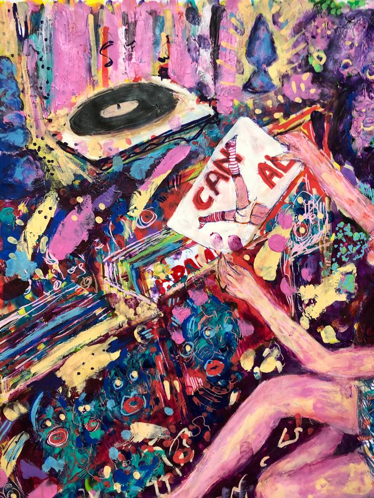 Original Expressionism Women Painting by Romano Valsky