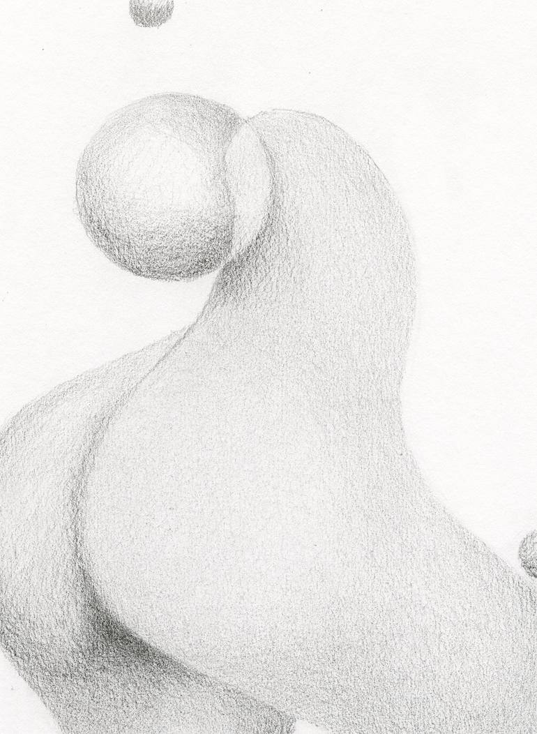 Original Abstract Erotic Drawing by Aros Aros