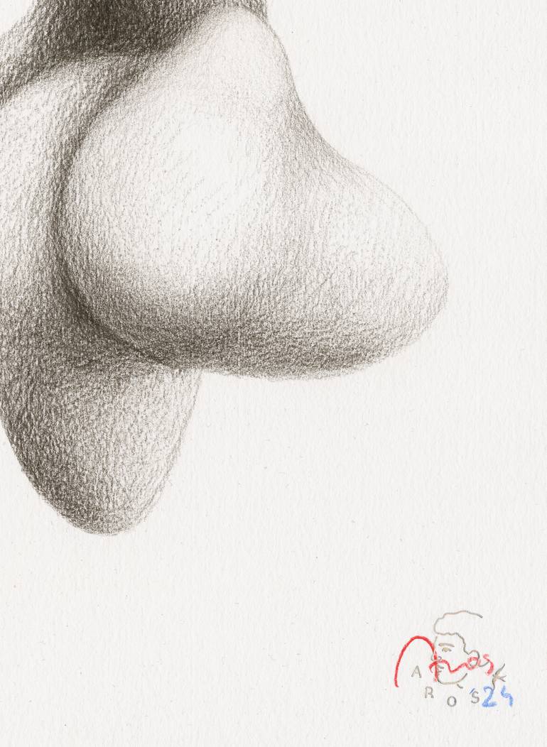 Original Abstract Erotic Drawing by Aros Aros