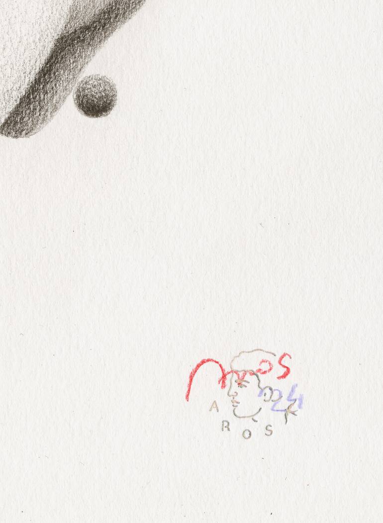 Original Abstract Erotic Drawing by Aros Aros
